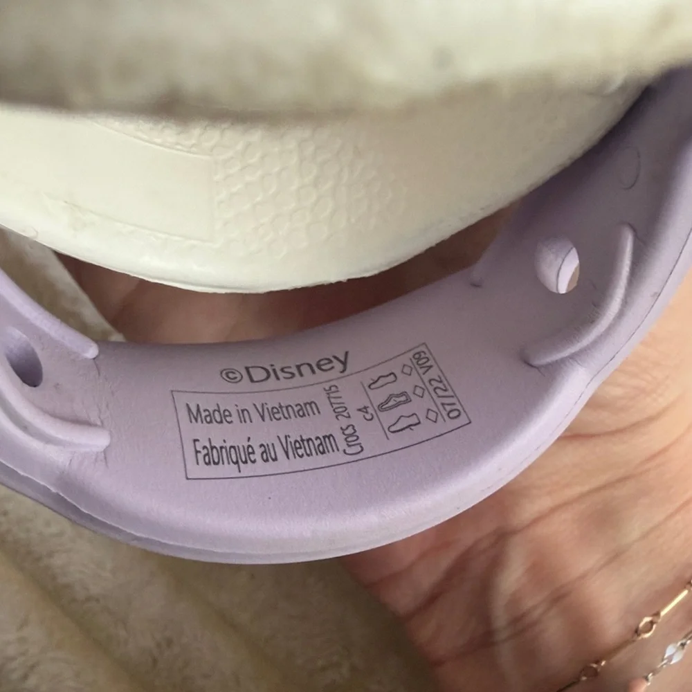 CROCS Kids White and Lavender Sandals - Picture 5 of 5
